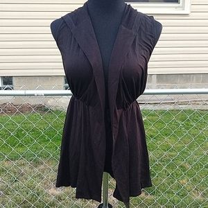 Pink lotus black swim cover up size XS